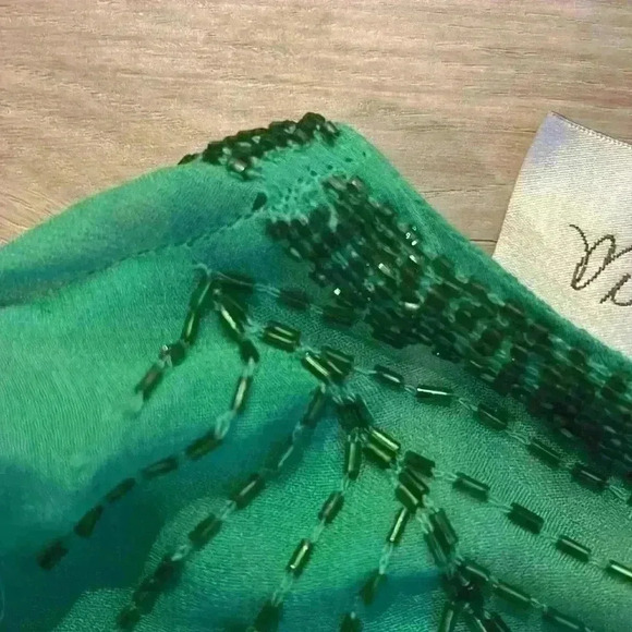 Rory Beca Haldi Beaded Dress size Small Kelly Green - Picture 10 of 16